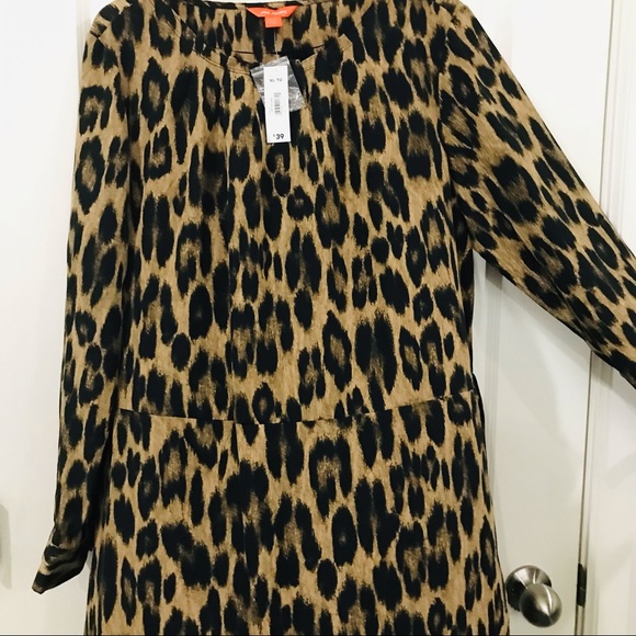 Joe Fresh Cheetah Print Long Sleeve Dress - Picture 2 of 7